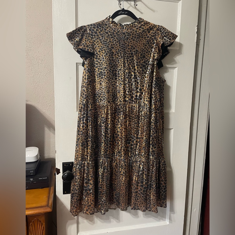 Anthropologie Joella Leopard Sequins